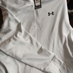 Men's Big And Tall Under Armour White Quarter-Zip Pullover
